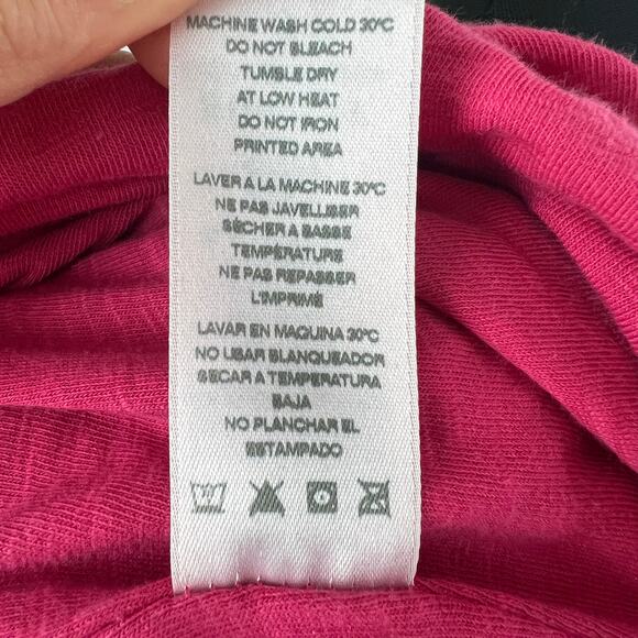 SUNDRY Blue Pink Purple Gradient Dress Cotton Tie Dye Ribbed Crew Pullover Sz 1 - Picture 9 of 9